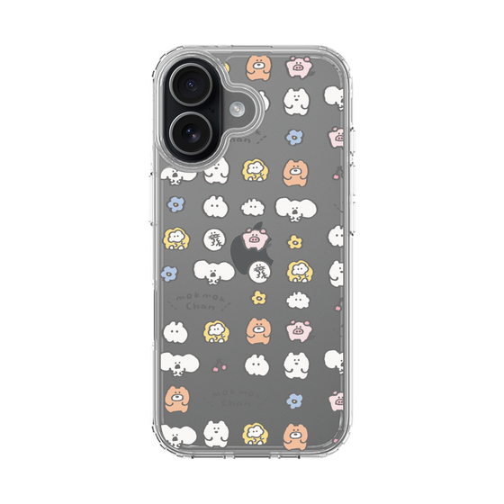 スリムプロテクションケース［ もくもくちゃん - 可愛いスタンプ ］