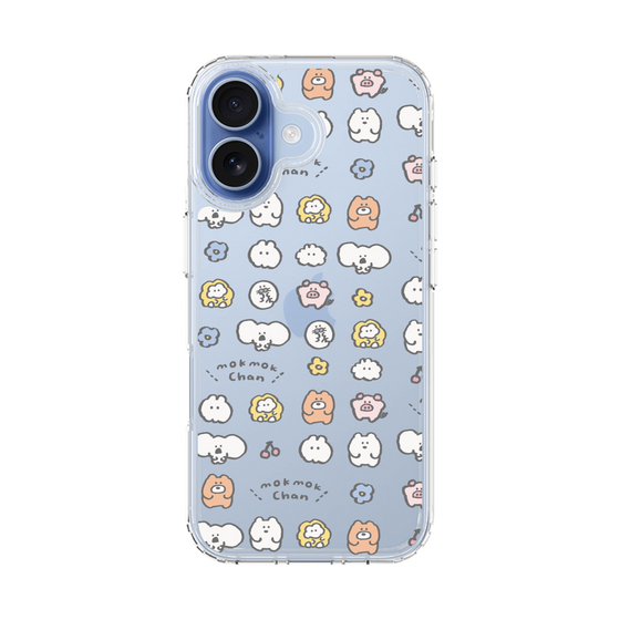 スリムプロテクションケース［ もくもくちゃん - 可愛いスタンプ ］