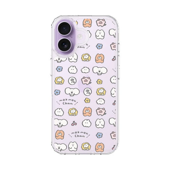 スリムプロテクションケース［ もくもくちゃん - 可愛いスタンプ ］