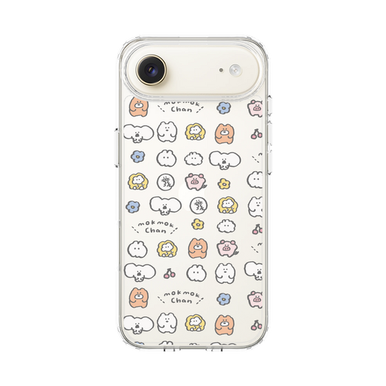 スリムプロテクションケース［ もくもくちゃん - 可愛いスタンプ ］