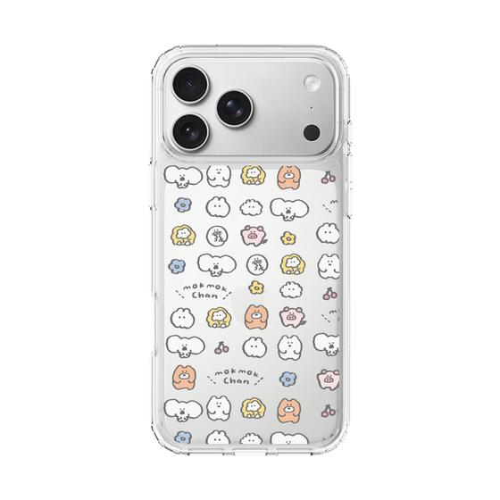 スリムプロテクションケース［ もくもくちゃん - 可愛いスタンプ ］