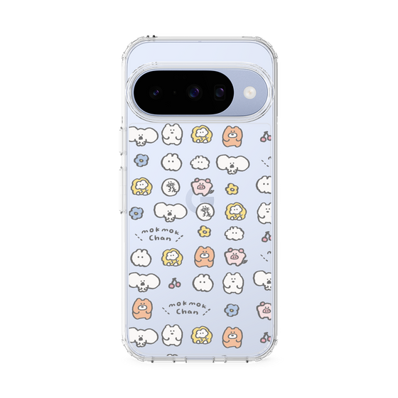 スリムプロテクションケース［ もくもくちゃん - 可愛いスタンプ ］