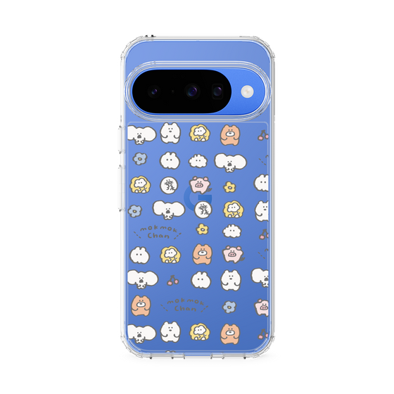 スリムプロテクションケース［ もくもくちゃん - 可愛いスタンプ ］