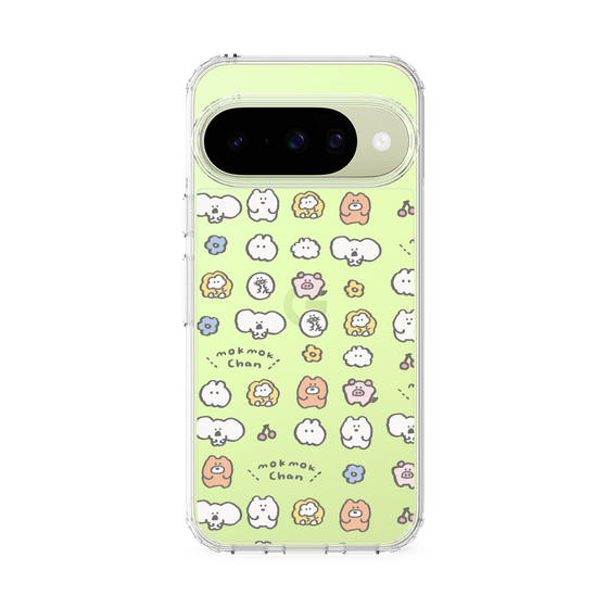 スリムプロテクションケース［ もくもくちゃん - 可愛いスタンプ ］