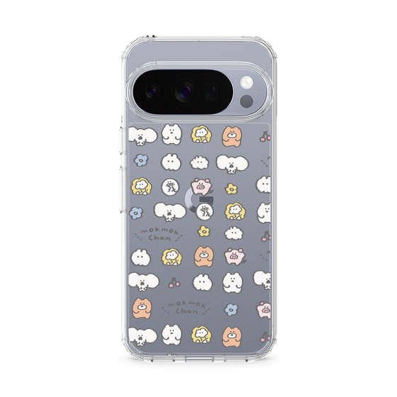 スリムプロテクションケース［ もくもくちゃん - 可愛いスタンプ ］