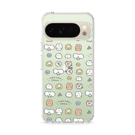 スリムプロテクションケース［ もくもくちゃん - 可愛いスタンプ ］