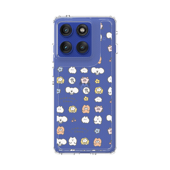 スリムプロテクションケース［ もくもくちゃん - 可愛いスタンプ ］