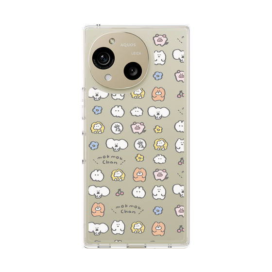 スリムプロテクションケース［ もくもくちゃん - 可愛いスタンプ ］