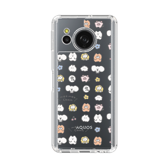 スリムプロテクションケース［ もくもくちゃん - 可愛いスタンプ ］