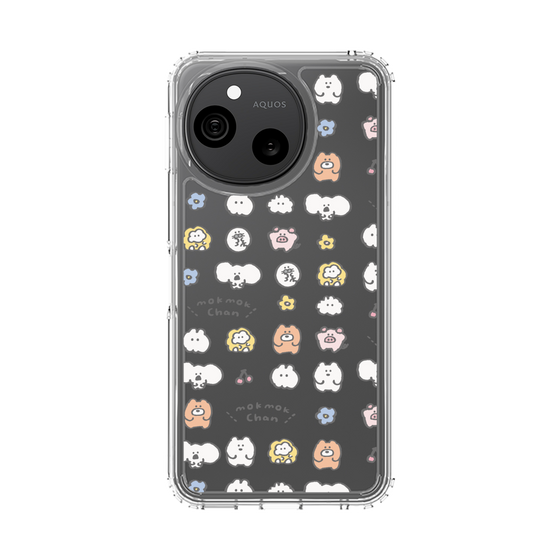 スリムプロテクションケース［ もくもくちゃん - 可愛いスタンプ ］