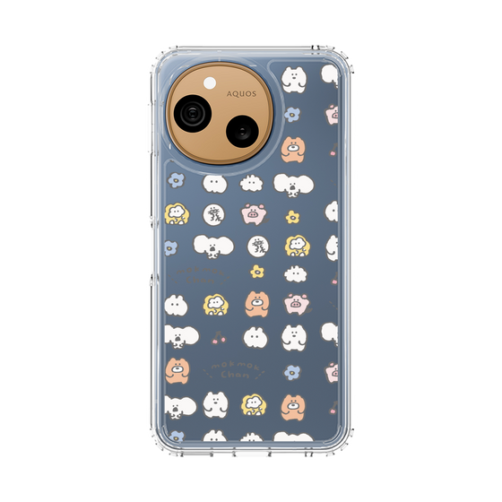 スリムプロテクションケース［ もくもくちゃん - 可愛いスタンプ ］