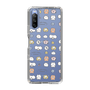 スリムプロテクションケース［ もくもくちゃん - 可愛いスタンプ ］