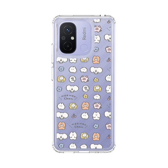 スリムプロテクションケース［ もくもくちゃん - 可愛いスタンプ ］