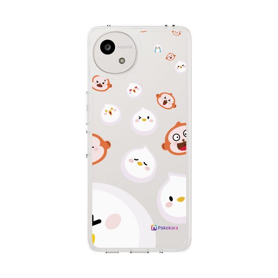 スリムプロテクションケース［ ポケカラ-ポケ子とさるちゃん ］