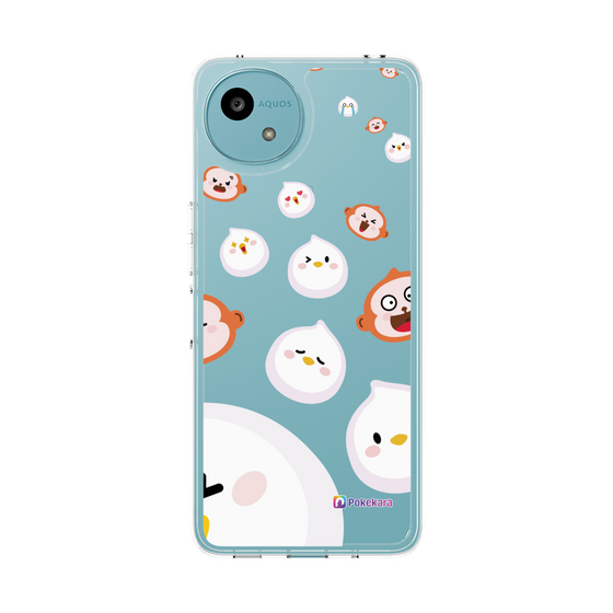 スリムプロテクションケース［ ポケカラ-ポケ子とさるちゃん ］