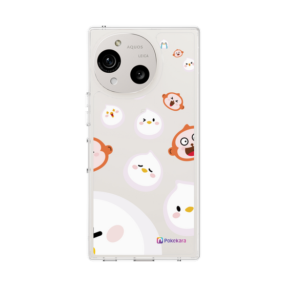 スリムプロテクションケース［ ポケカラ-ポケ子とさるちゃん ］
