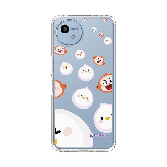 スリムプロテクションケース［ ポケカラ-ポケ子とさるちゃん ］