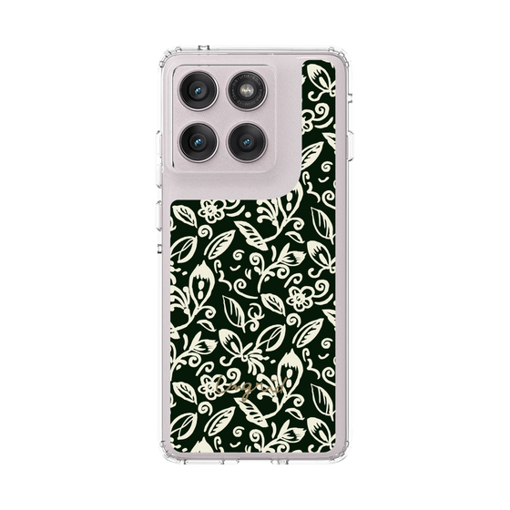 スリムプロテクションケース［ Ungrid - フラワープリント - Black ］