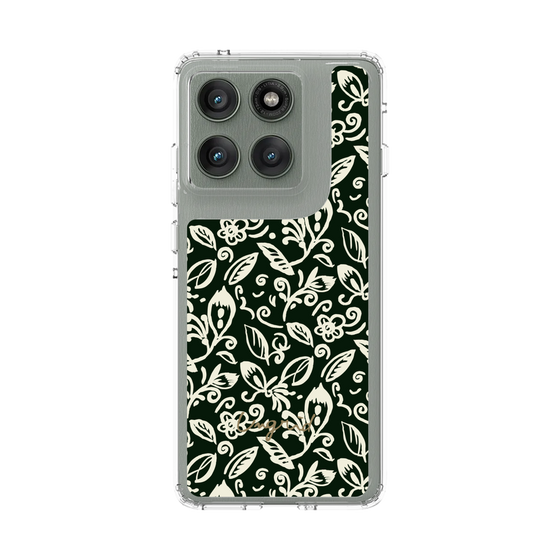 スリムプロテクションケース［ Ungrid - フラワープリント - Black ］