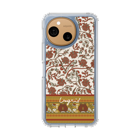 スリムプロテクションケース［ Ungrid - ヴィンテージフラワー - Red ］