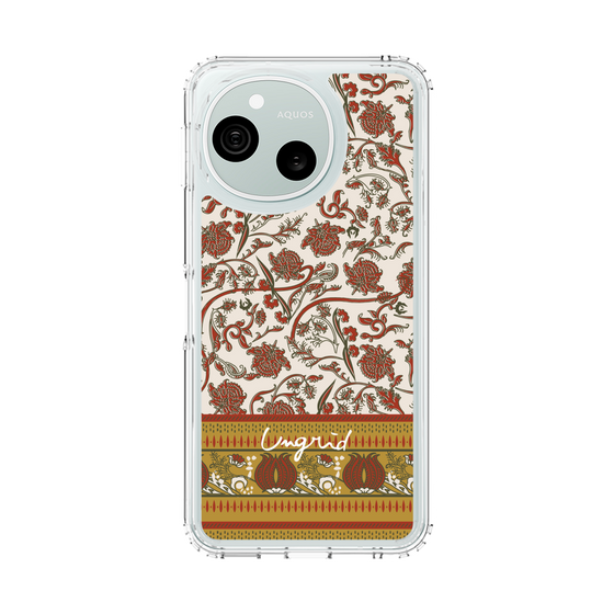 スリムプロテクションケース［ Ungrid - ヴィンテージフラワー - Red ］