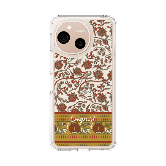 スリムプロテクションケース［ Ungrid - ヴィンテージフラワー - Red ］