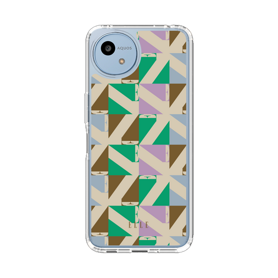 スリムプロテクションケース［ ELLE - 幾何学 ］