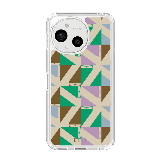 スリムプロテクションケース［ ELLE - 幾何学 ］