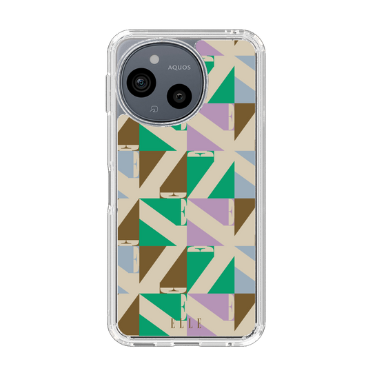 スリムプロテクションケース［ ELLE - 幾何学 ］