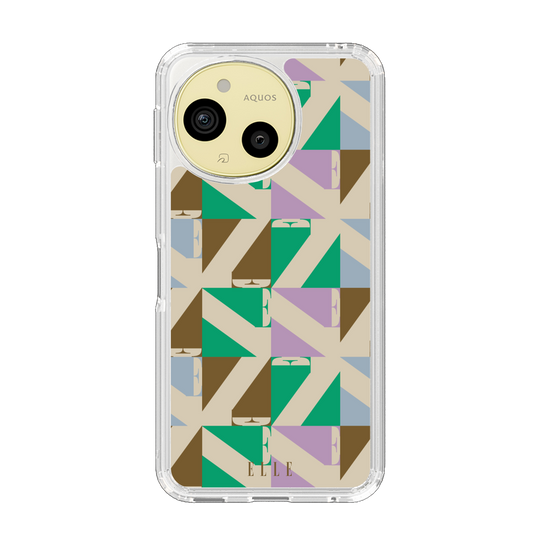 スリムプロテクションケース［ ELLE - 幾何学 ］