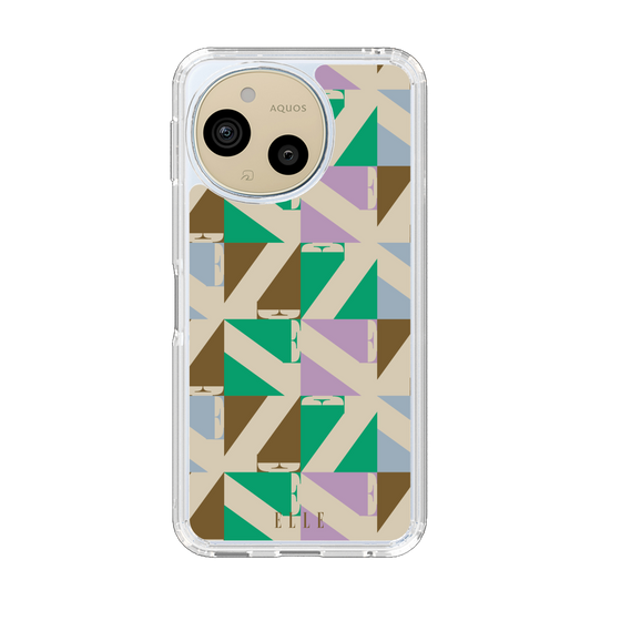 スリムプロテクションケース［ ELLE - 幾何学 ］