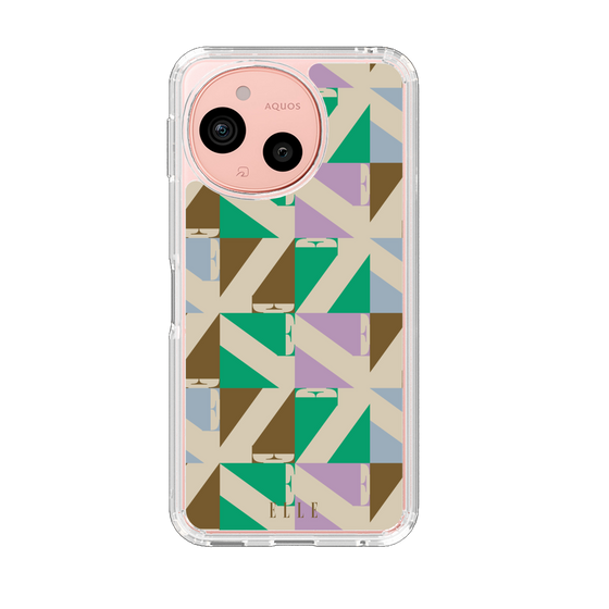 スリムプロテクションケース［ ELLE - 幾何学 ］