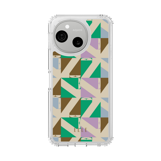 スリムプロテクションケース［ ELLE - 幾何学 ］