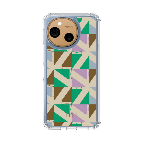 スリムプロテクションケース［ ELLE - 幾何学 ］