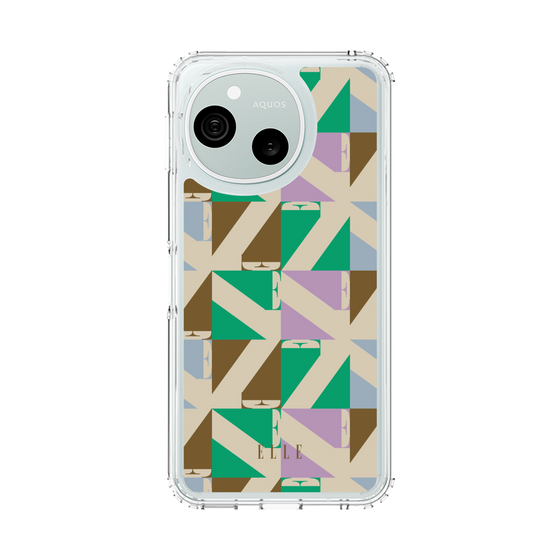 スリムプロテクションケース［ ELLE - 幾何学 ］