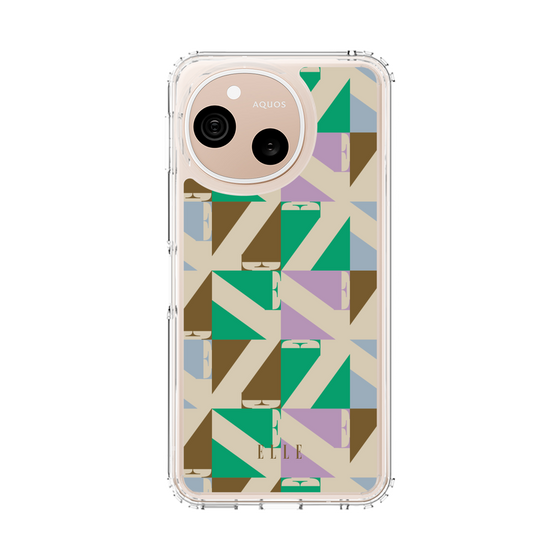 スリムプロテクションケース［ ELLE - 幾何学 ］