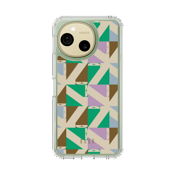 スリムプロテクションケース［ ELLE - 幾何学 ］