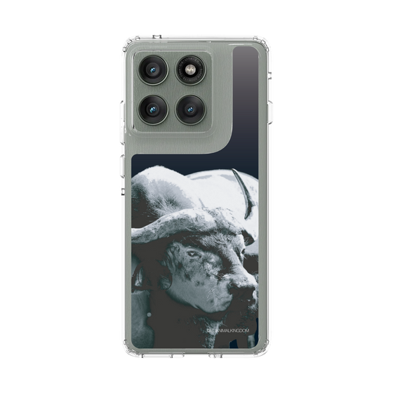 スリムプロテクションケース［ 伊豆アニマルキングダム - バッファロー - モノクロ ］