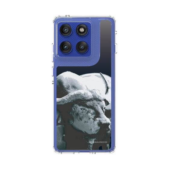 スリムプロテクションケース［ 伊豆アニマルキングダム - バッファロー - モノクロ ］