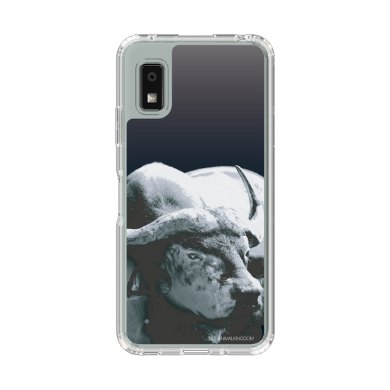 スリムプロテクションケース［ 伊豆アニマルキングダム - バッファロー - モノクロ ］