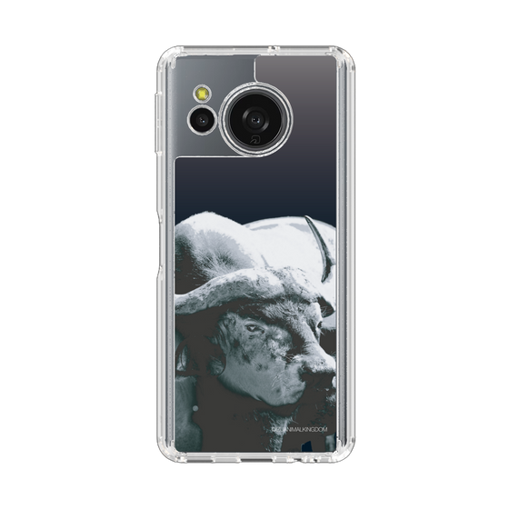 スリムプロテクションケース［ 伊豆アニマルキングダム - バッファロー - モノクロ ］