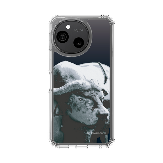 スリムプロテクションケース［ 伊豆アニマルキングダム - バッファロー - モノクロ ］