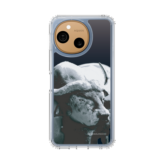 スリムプロテクションケース［ 伊豆アニマルキングダム - バッファロー - モノクロ ］