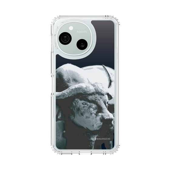 スリムプロテクションケース［ 伊豆アニマルキングダム - バッファロー - モノクロ ］