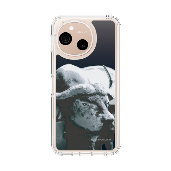 スリムプロテクションケース［ 伊豆アニマルキングダム - バッファロー - モノクロ ］