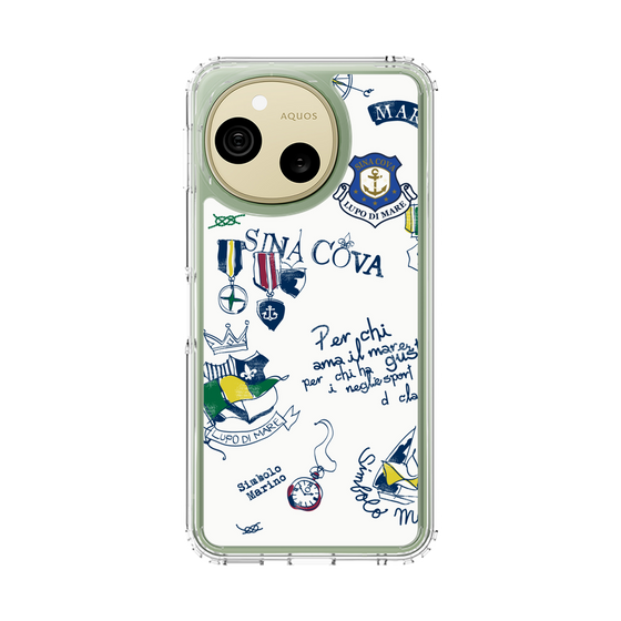 スリムプロテクションケース［ SINA COVA - マリンモチーフ総柄 ］