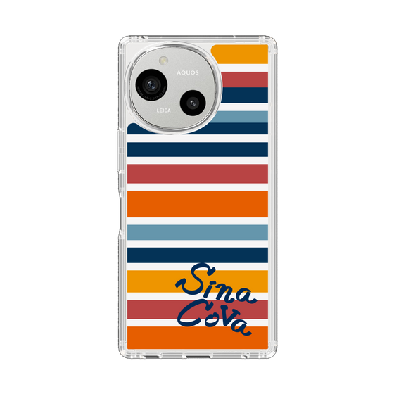 スリムプロテクションケース［ SINA COVA - ボーダー - マルチカラー ］