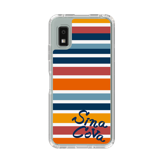 スリムプロテクションケース［ SINA COVA - ボーダー - マルチカラー ］