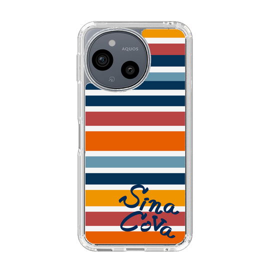 スリムプロテクションケース［ SINA COVA - ボーダー - マルチカラー ］