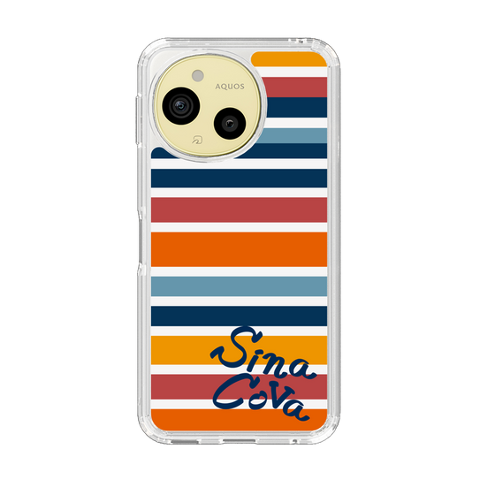 スリムプロテクションケース［ SINA COVA - ボーダー - マルチカラー ］